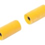 Due rulli floccati gialli LUX, larghezza 7 cm, per verniciatura senza bolle.