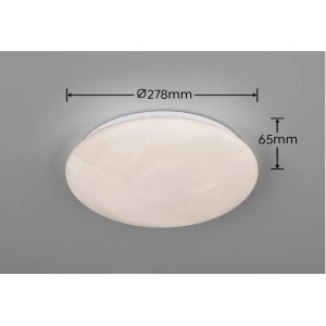 Plafoniera LED rotonda Reality Umbria effetto alabastro, diametro 28 cm, per ambienti domestici.