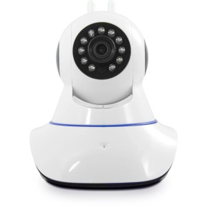 Telecamera di videosorveglianza t.b.t. bianca con LED infrarossi per interni.