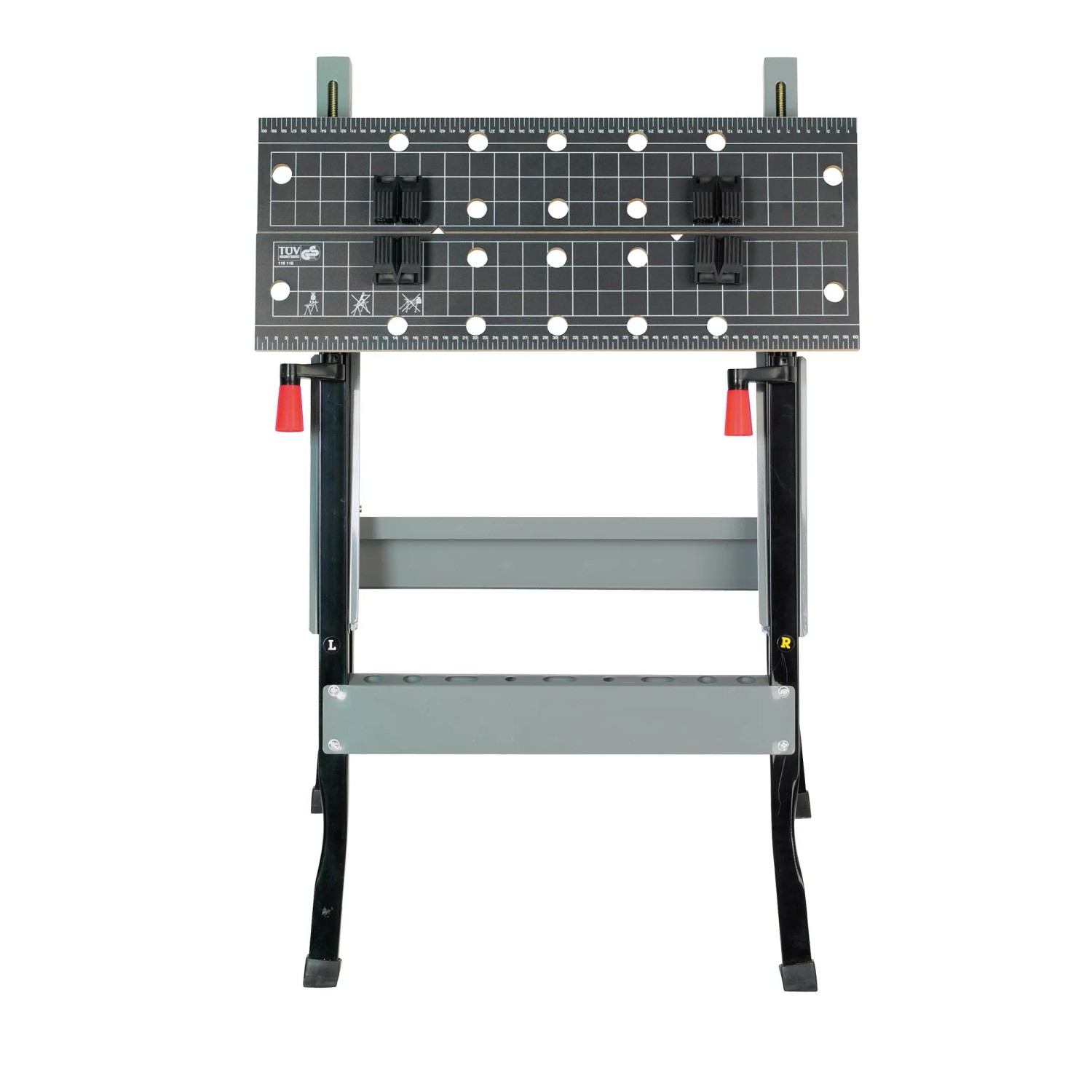 Banco da lavoro e serraggio con ganasce, serraggio max. 250 mm e portata 100 kg.