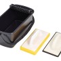 Set lavaggio piastrelle LUX, 3 pezzi: secchio, spugna abrasiva e spatola per piastrellare.