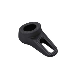 Fermaporta t.b.t. nero in gomma con superficie a coste.