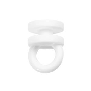 Cursore bianco per binari per tende, accessorio per binari per tende.