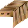 12 staffe angolari per sedie zincate gialle 25x25x14 mm per costruzioni in legno.