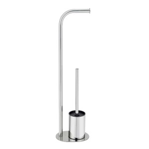 Set porta carta igienica cromato con scopino.