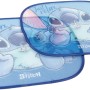 Due parasole auto blu con design Stitch per accessori interni auto.