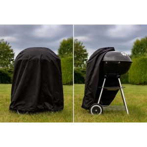 Copertura barbecue tondo Oxford PU 210D Ø70 cm x H80 cm nero