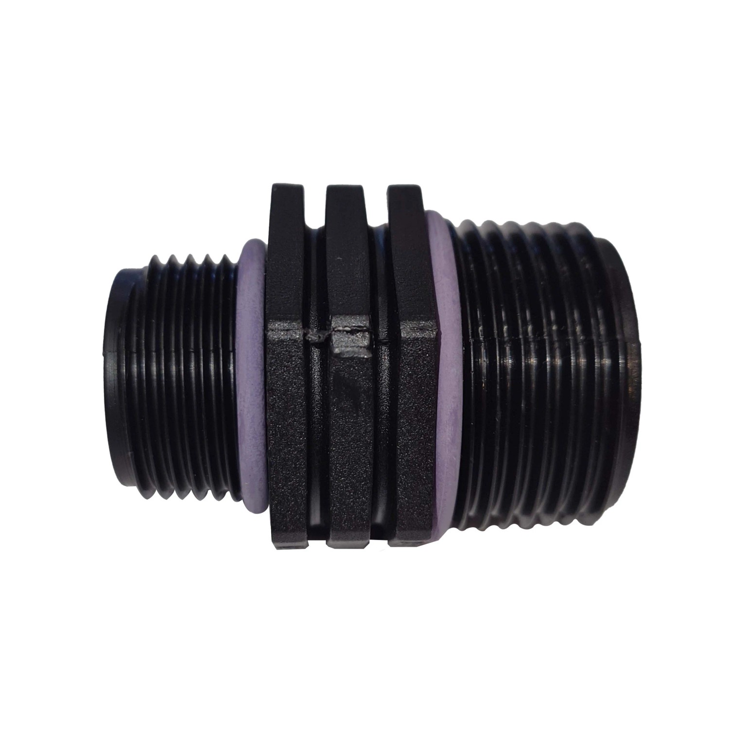 Acquaverde Nipplo Con Doppio Filetto 1x1 Pollice - Raccordo Per Tubi Irrigazione, Resistente UV E Atm., Per Giardino E Orto