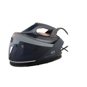 Ferro da stiro a generatore di vapore blu/grigio con serbatoio acqua (1,5L).