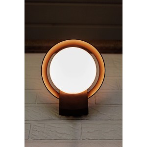 Moderna lampada da parete per esterni a LED Polo di Lutec, rotonda, antracite. Luce bianca calda.