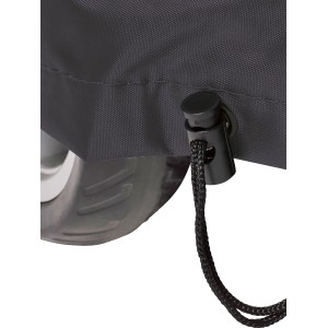 Dettaglio: Copertura per grill Jamestown nera con coulisse per grill rotondo.