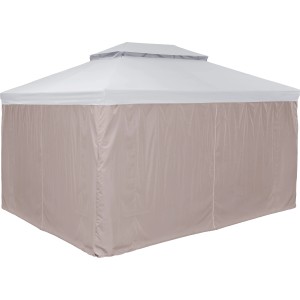 Pannello laterale beige per gazebo in alluminio Connell come protezione dal vento e dalla privacy.