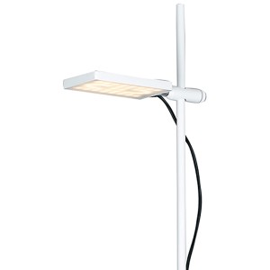 Lampada da terra a LED Luce Design Book bianca con diffusore orientabile, 25x16 cm.