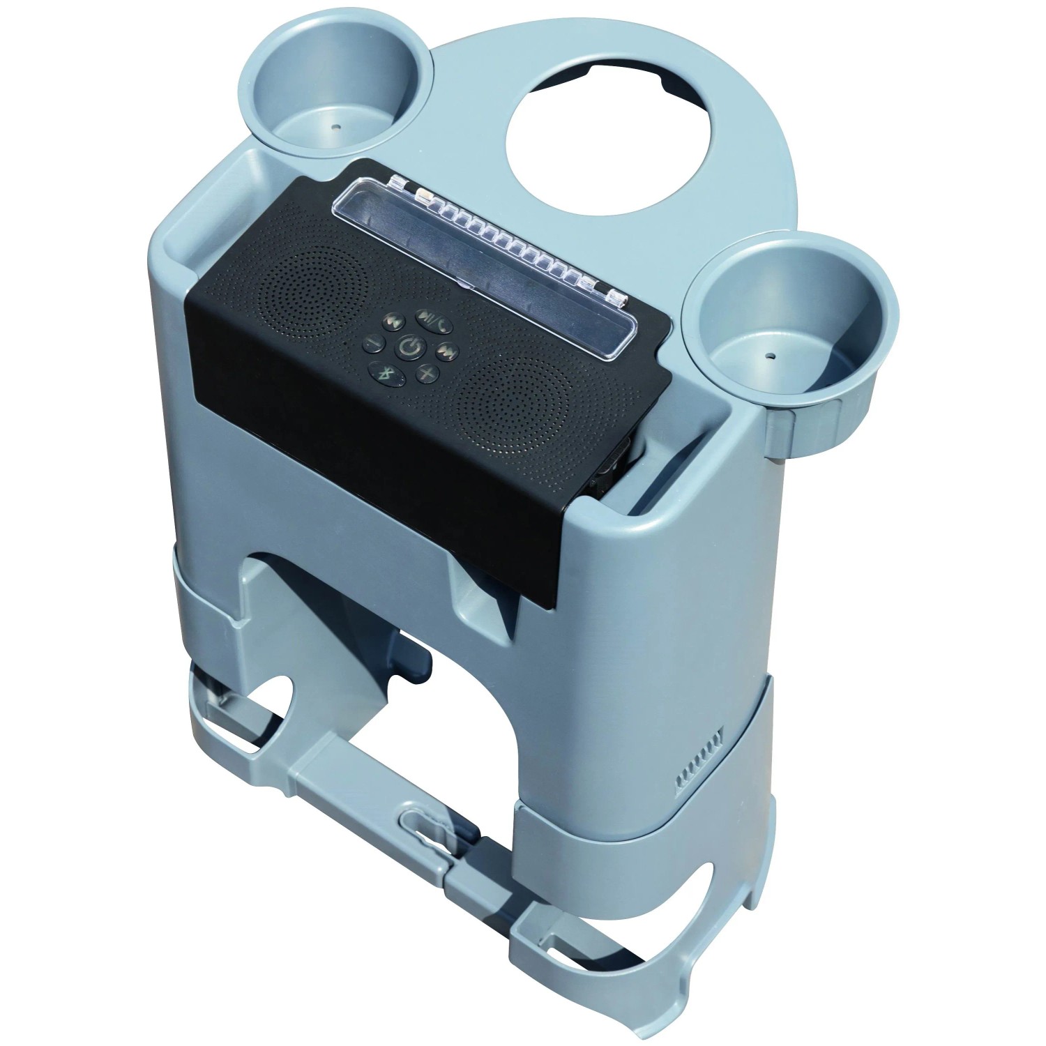 Bestway Lay-Z-Spa Entertainment Station: Bar per piscina grigio scuro con portabevande e altoparlante Bluetooth.