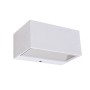 Moderna applique da esterno a LED Gemini bianca di LUTEC in alluminio pressofuso.