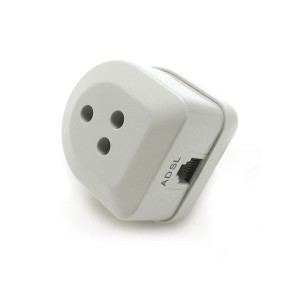 Adattatore telefonico ADSL grigio per telefoni, accessori.
