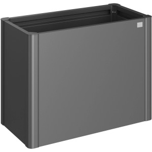 Aiuola rialzata in metallo Biohort, grigio scuro metallizzato, 77x102x53 cm, per giardino e terrazza.