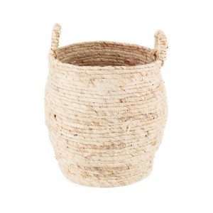 Cesto in mais Lhassa con manici colore naturale