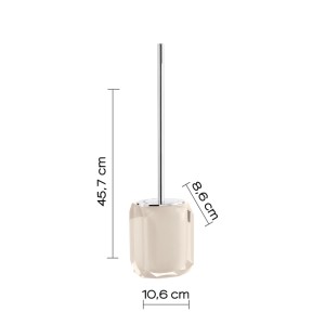 t.b.t. Scopini set scopino WC con contenitore beige e manico cromato.