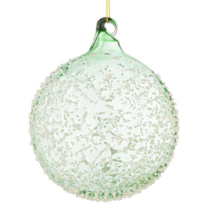 Pallina di Natale in vetro Blow verde Ø 10 cm
