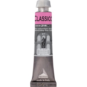 Tubo di colore a olio Maimeri Classico, tonalità Rosa Quinacridone Light, per forniture artistiche.