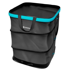 Sacco per rifiuti da giardino Gardena PopUp, pieghevole, 60x46x46 cm, grigio. Aiuto pratico per i rifiuti da giardino.