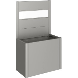 Biohort Belvedere paravento per aiuola rialzata con vetro acrilico, grigio quarzo metallizzato, misura 100.