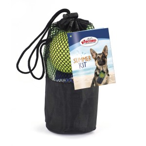 t.b.t. Set di giocattoli per cani in sacchetto nero con palline da tennis.