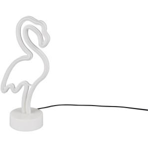 Lampada da tavolo Reality LED fenicottero bianca, alta 29,2 cm, per un'illuminazione d'atmosfera.