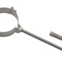 Coppia collari per tubi fumo con tassello Ø 80 mm bianco