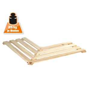 Mensola angolare in legno OBI, legno tenero, 36x80cm, per scaffali. Portata fino a 25kg.