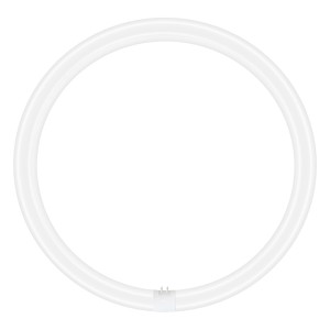 Lampada fluorescente LED rotonda, dettaglio.