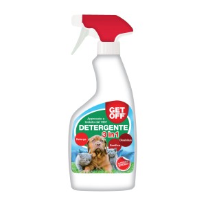GET OFF! Detergente 3in1 per cani e gatti in flacone spray.