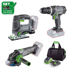 Set 3in1 Trapano avv. Seghetto alt. Smerigliatrice ang. LUX PowerSystem