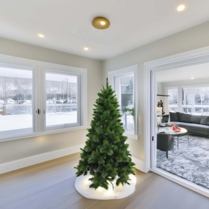 Albero di Natale artificiale Ontario in pvc 591 punte verde H 210 cm