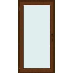 Finestra in PVC marrone