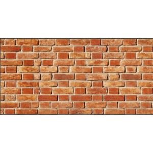 Rivestimento murale t.b.t. effetto mattone rosso per interni ed esterni.