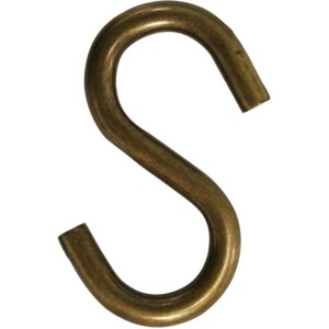 Gancio a S in metallo color oro per set di ganci e occhielli.