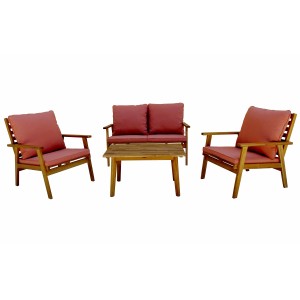 Set di mobili da giardino t.b.t. con divano, poltrone e tavolo.