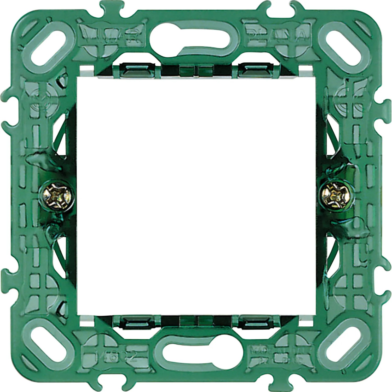 Copertura verde t.b.t. per interruttori e prese.