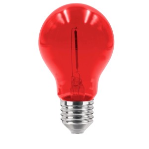 Lampadina LED E27 rossa con filamento per illuminazione d'atmosfera.