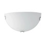 Applique / Lampada da parete t.b.t. bianca con forma semicircolare e supporti color argento.