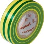 Rotolo di nastro isolante OBI, a strisce verdi e gialle, larghezza 25 mm e lunghezza 10 m.