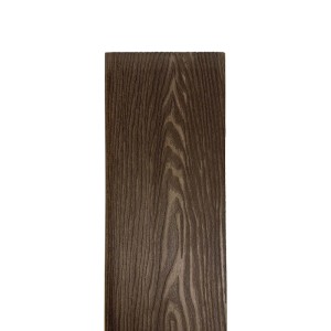 Piastrelle da esterno doga WPC WOOD double face marrone 161x2000 mm