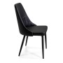 Sedia in ecopelle Oliver nero con struttura nera 48x58xh48/90 cm_4