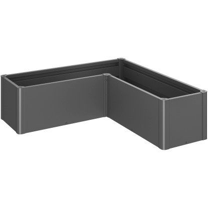 Fioriera esterno Biohort Belvedere Mini grigio scuro metallizzato 45x152x152 cm