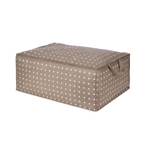 Organizer t.b.t. per armadio, beige con pois bianchi.