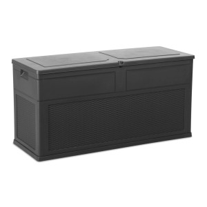 Box universali t.b.t. nera con coperchio e aspetto intrecciato.