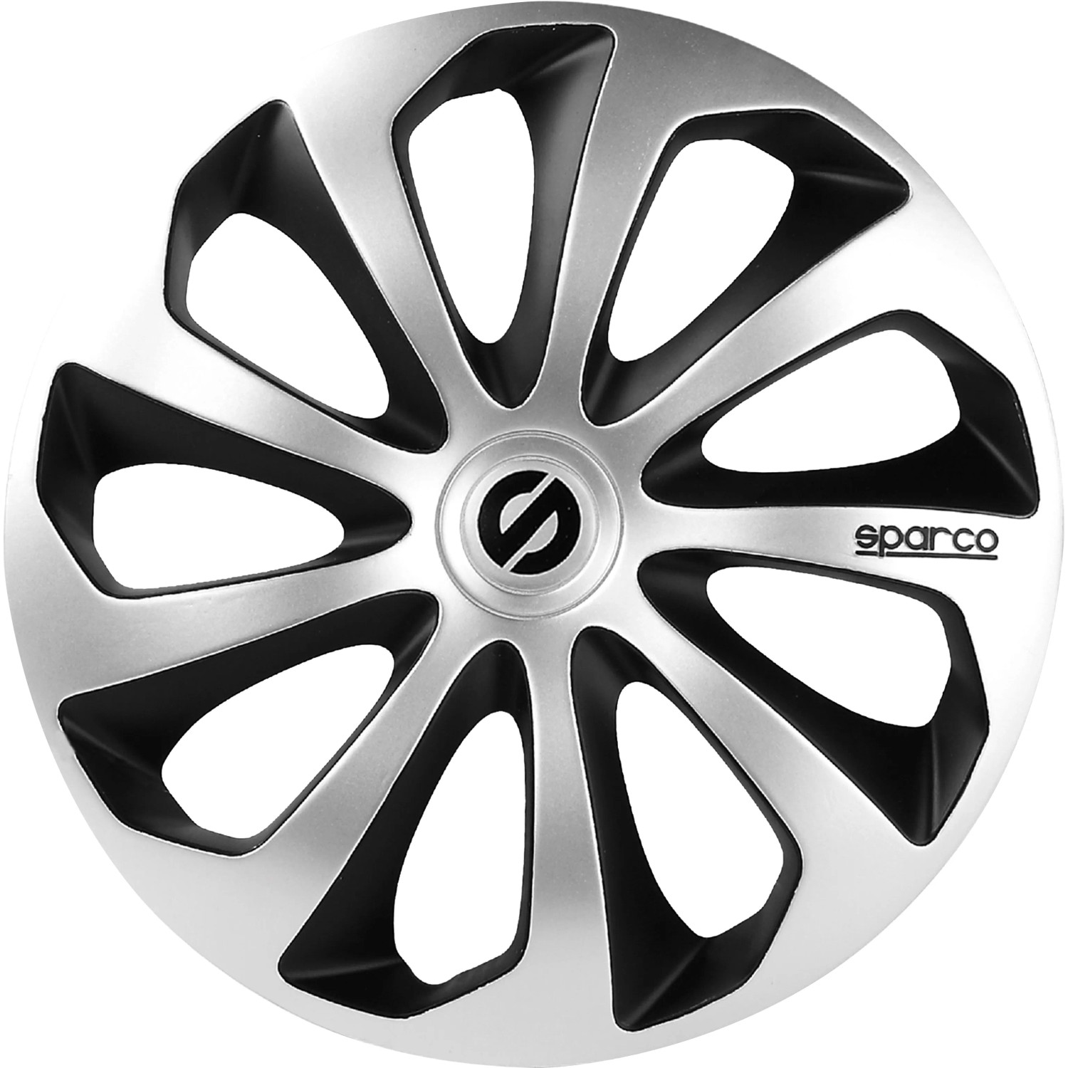 Copricerchio Sparco argento per auto, accessorio esterno.