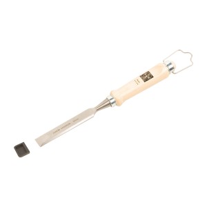 Scalpello per legno LUX 18 mm con manico in legno e protezione lama. Utensile per falegnameria.